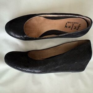French Sole Black Leather Women's Shoes